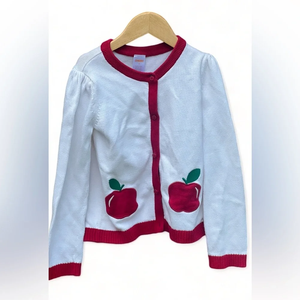 Gymboree Girls Appliqué Cardigan Apple 🍎 Orchard
